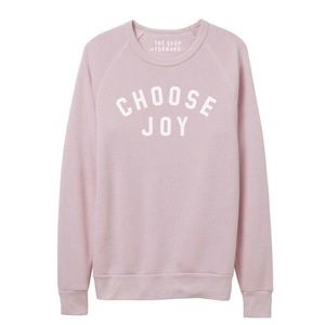 Pale Pink Choose Joy Sweatshirt Unisex